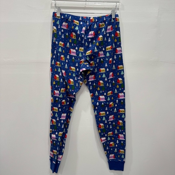 Hanna Andersson Christmas Village Blue Pajama Set Large Holiday Unisex - Picture 4 of 6